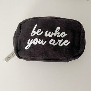 Bobbi Brown Black Be Who You Are Oval Makeup Bag with Zipper